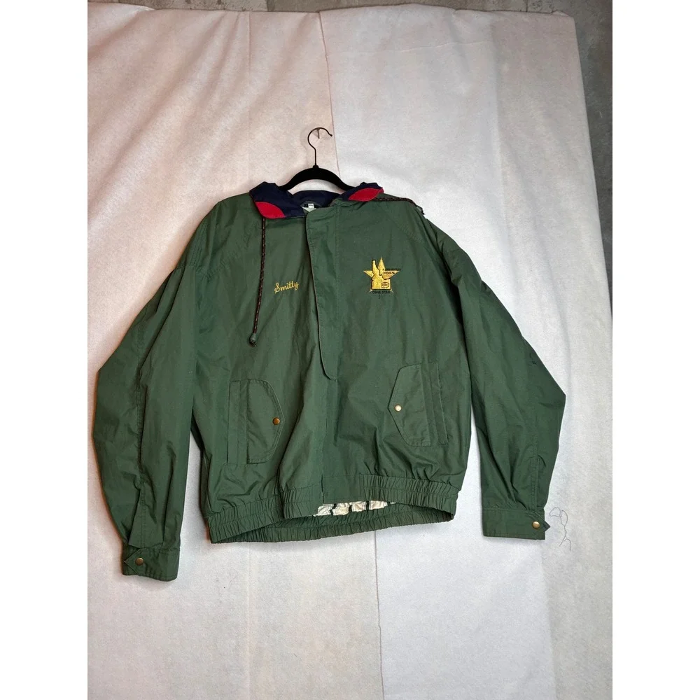 Vintage WinnerMate Kerr-McGee OSHA Star Bomber Jacket Green XXL‎ Smitty Workwear